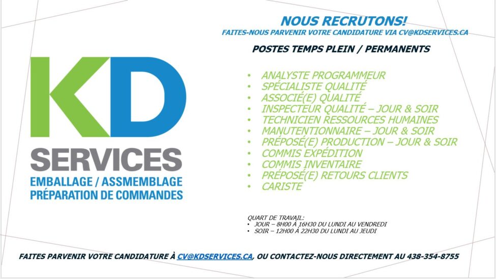 Joignez-vous à l'équipe!